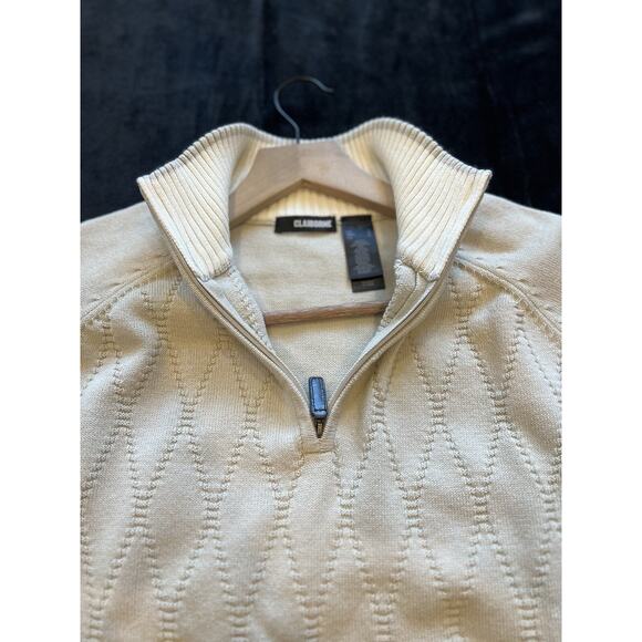 Claiborne Mens Fisherman Diamond Knit Cardigan Sweater Size L Preppy Coastal - Picture 10 of 16